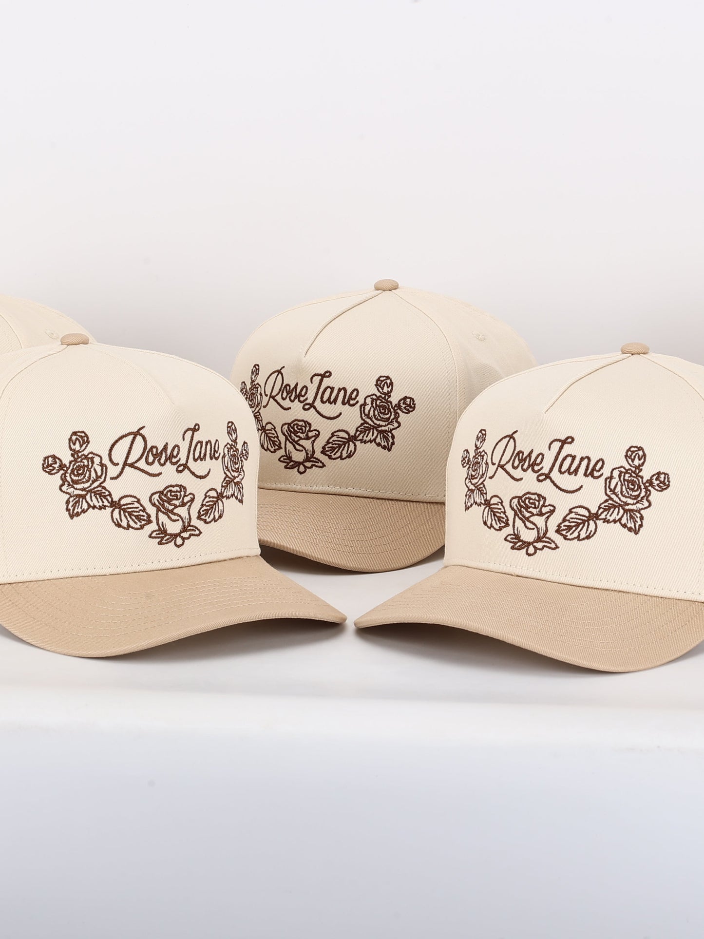 floral hat - beige