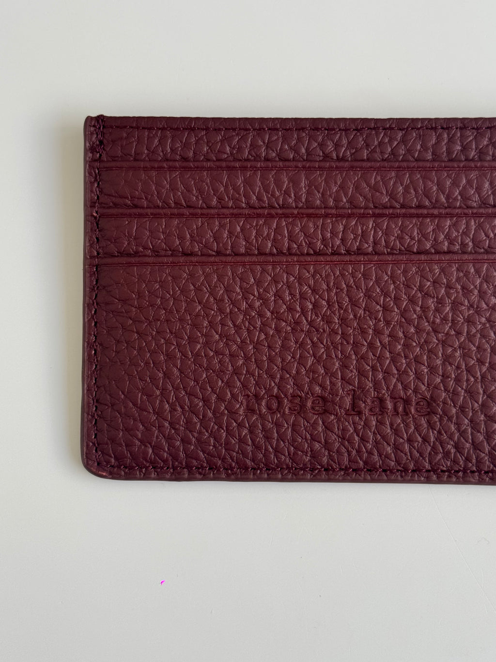 bordeaux leather card holder