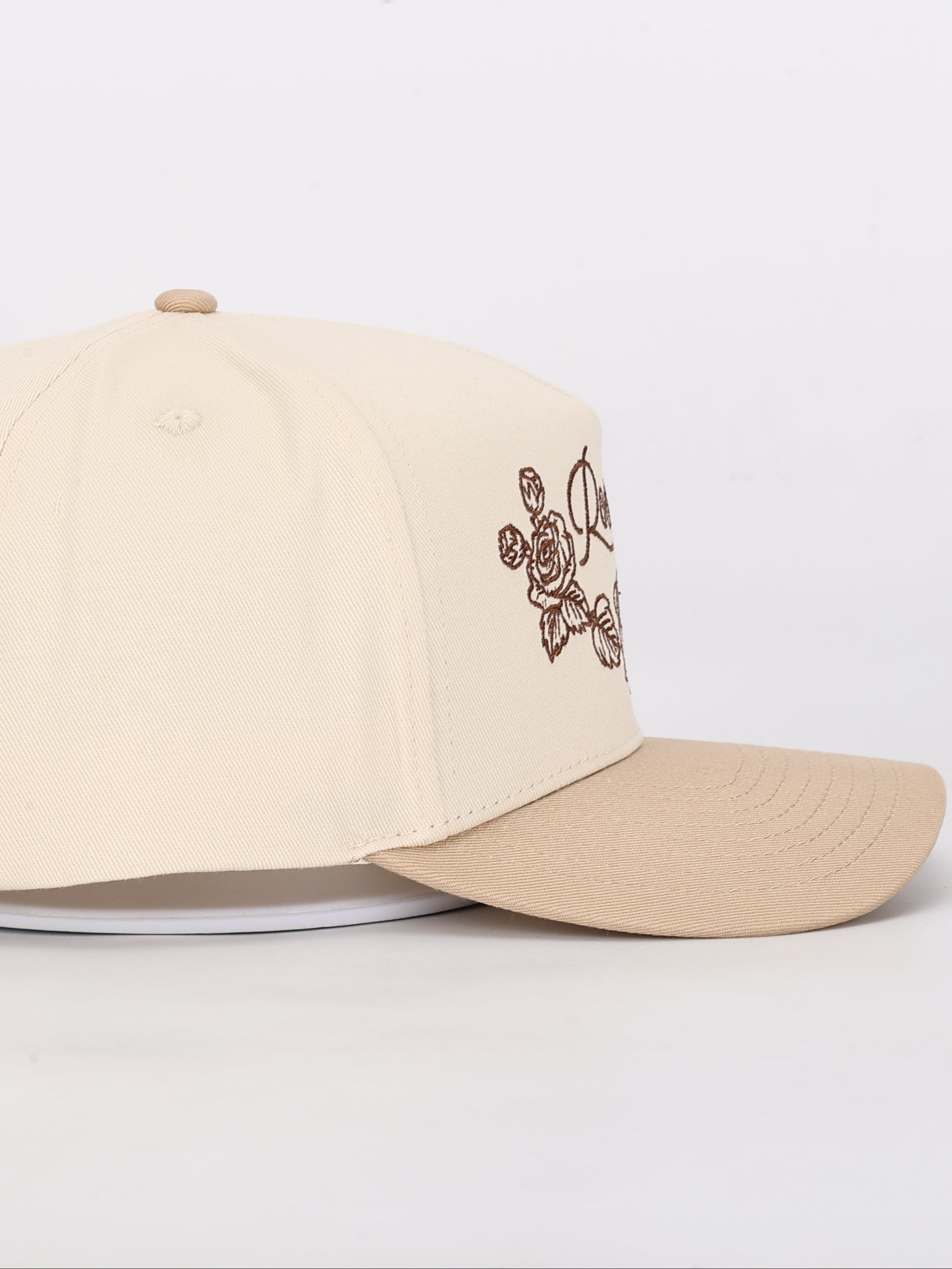 floral hat - beige
