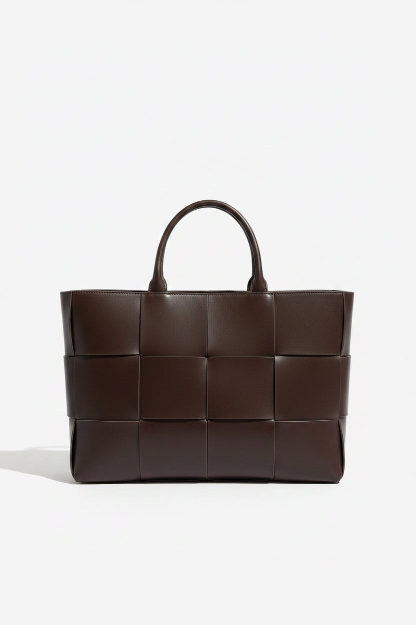 cafe racer woven genuine leather bag