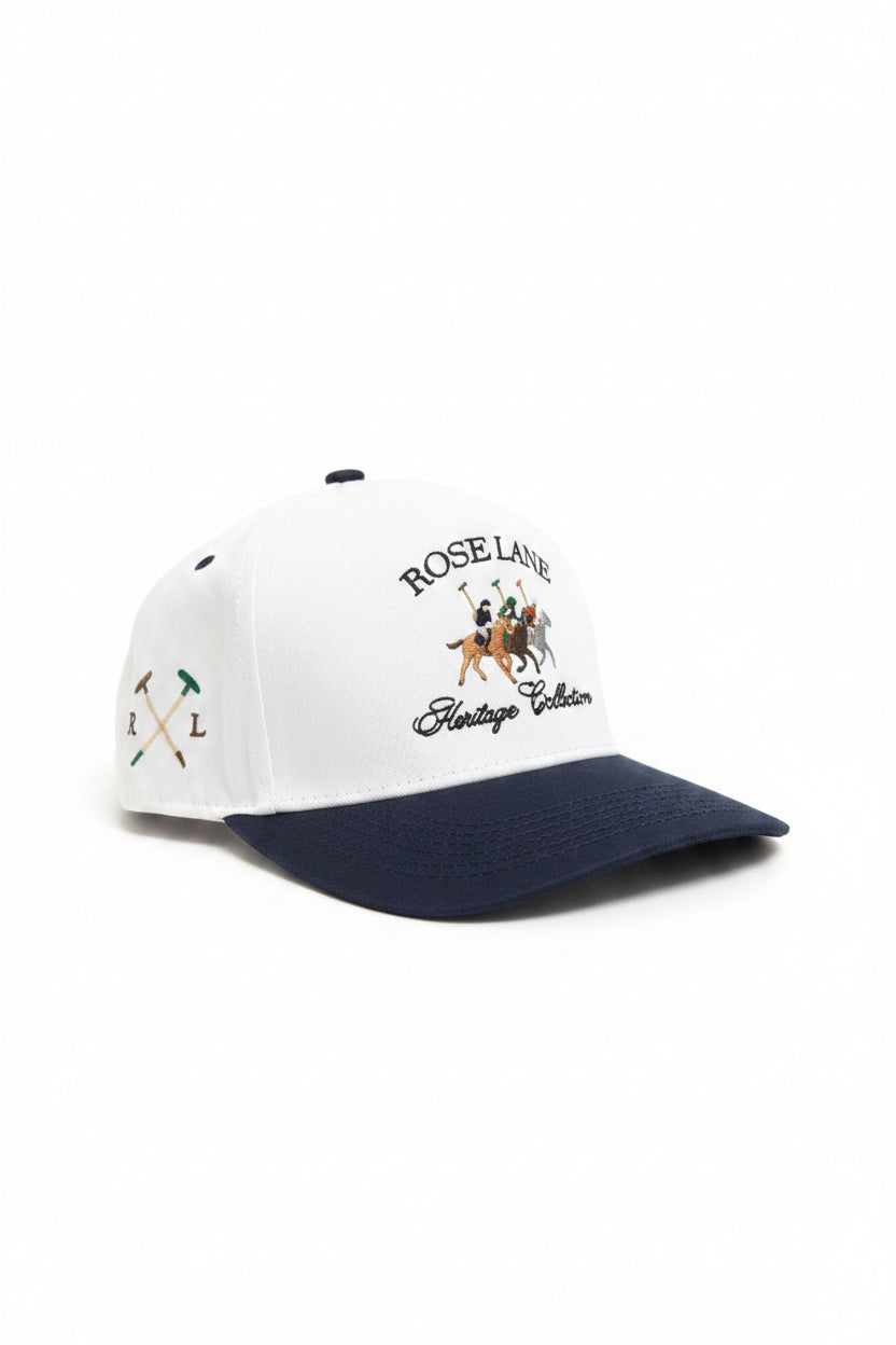 heritage hat - white/navy