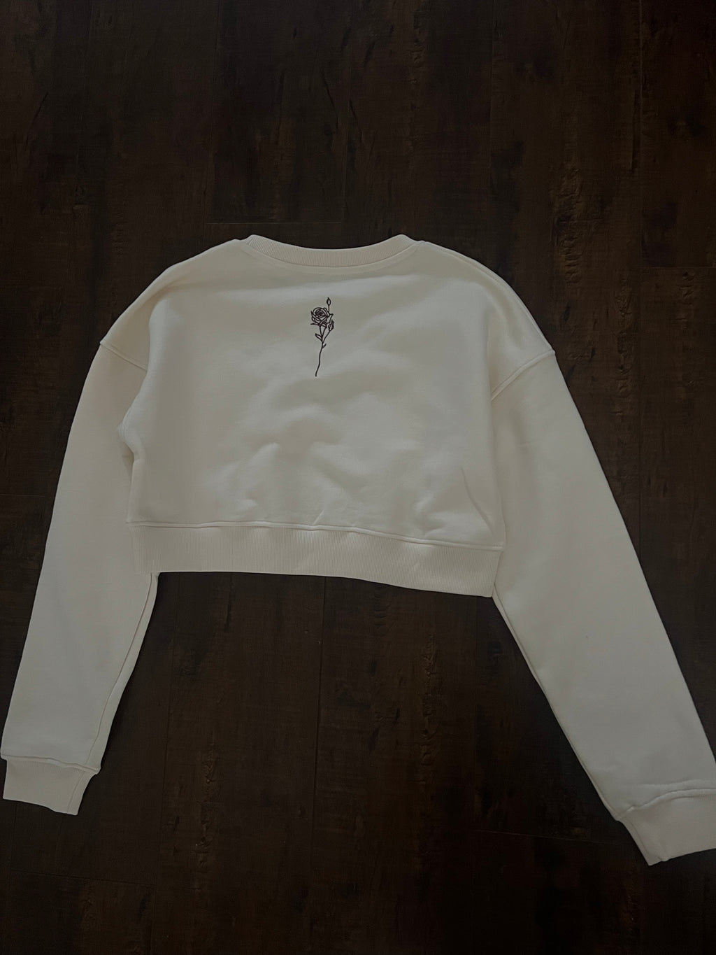 Cropped sweater - Cream/Chocolate