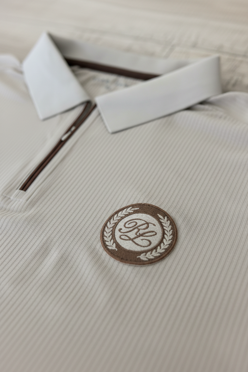 prestige ribbed quarter zip - oatmeal