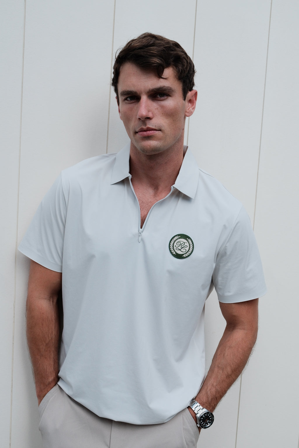 prestige quarter zip - ivory white