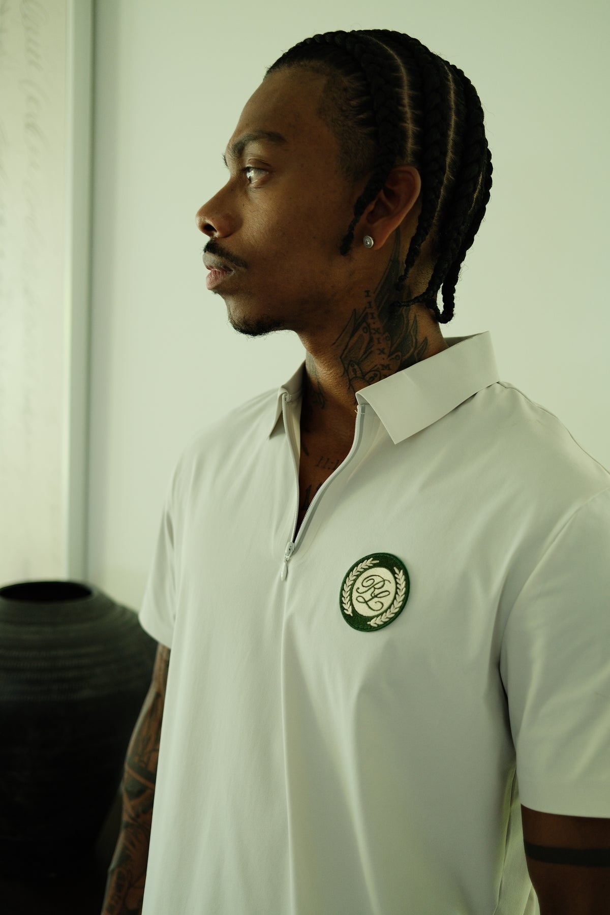 prestige quarter zip - ivory white