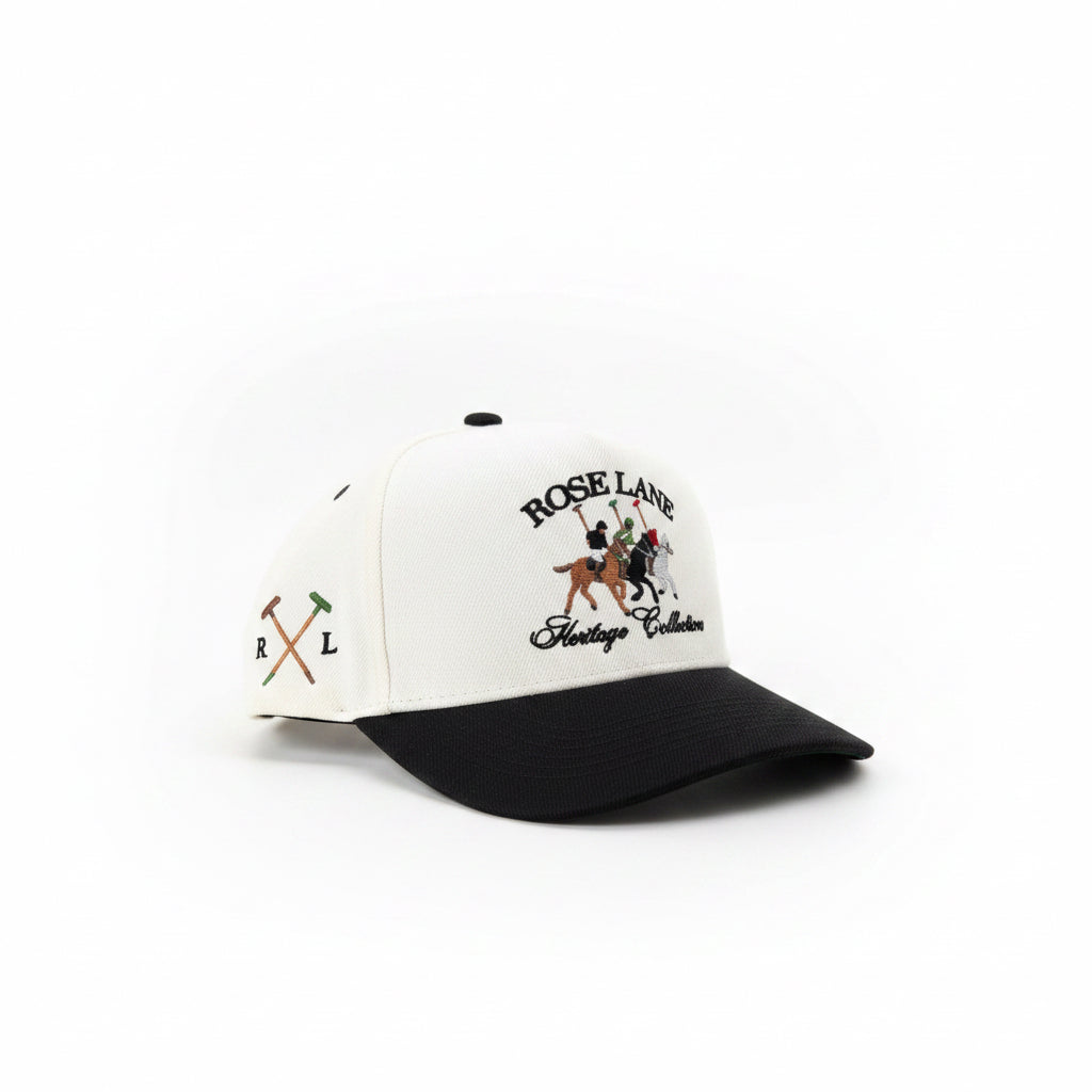 heritage wool hat - white/black