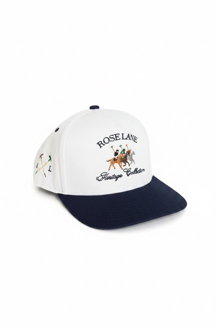 heritage hat - white/navy