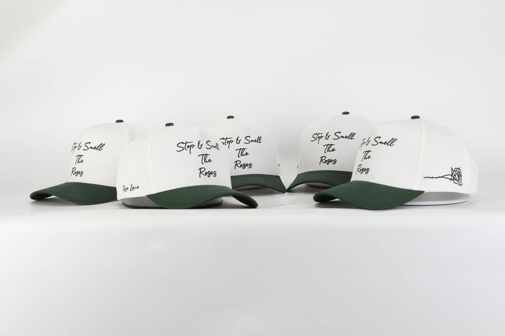 Stop & Smell The Roses Structured Hat Green/Off White