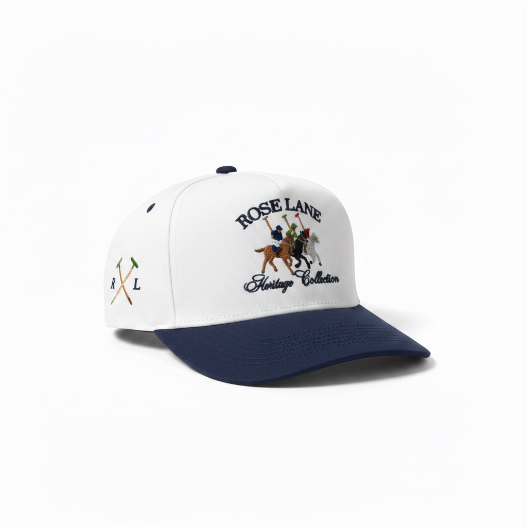 heritage hat - white/navy