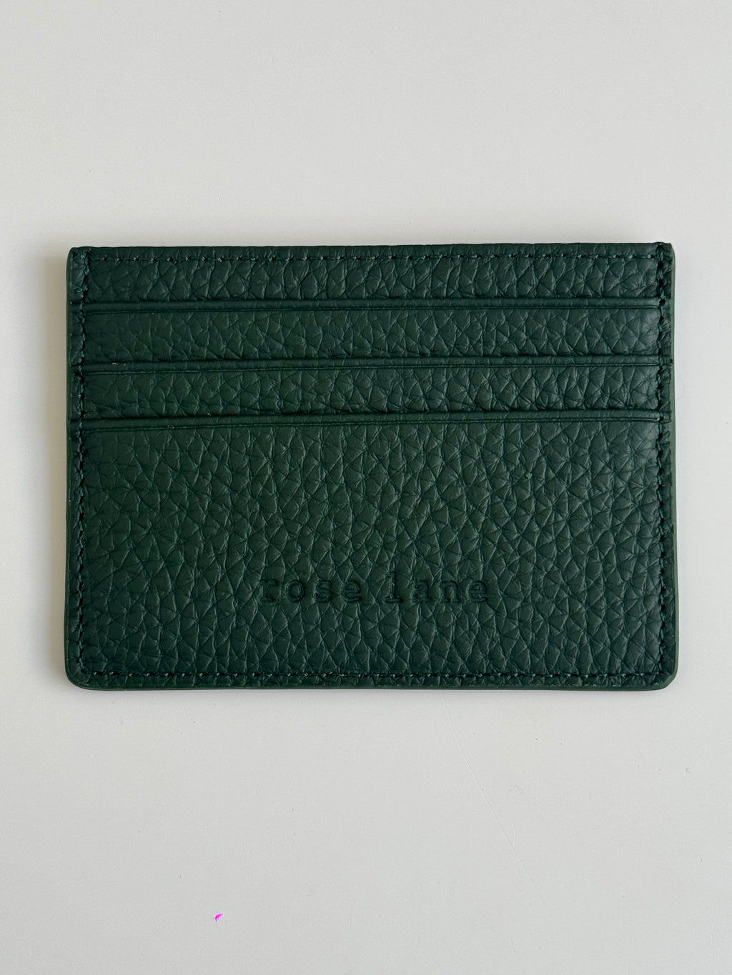 emerald leather card holder