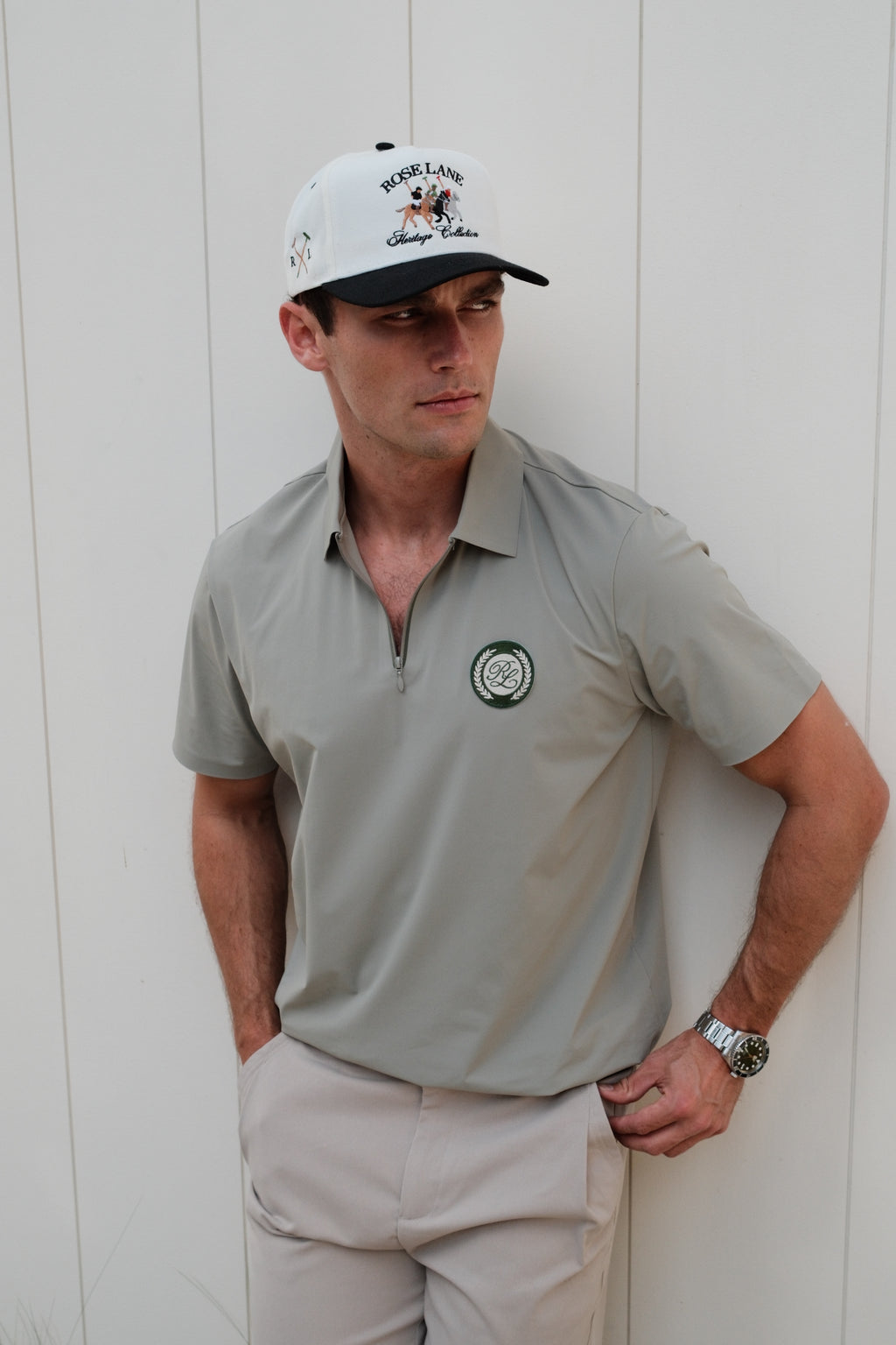 prestige quarter zip - sage green