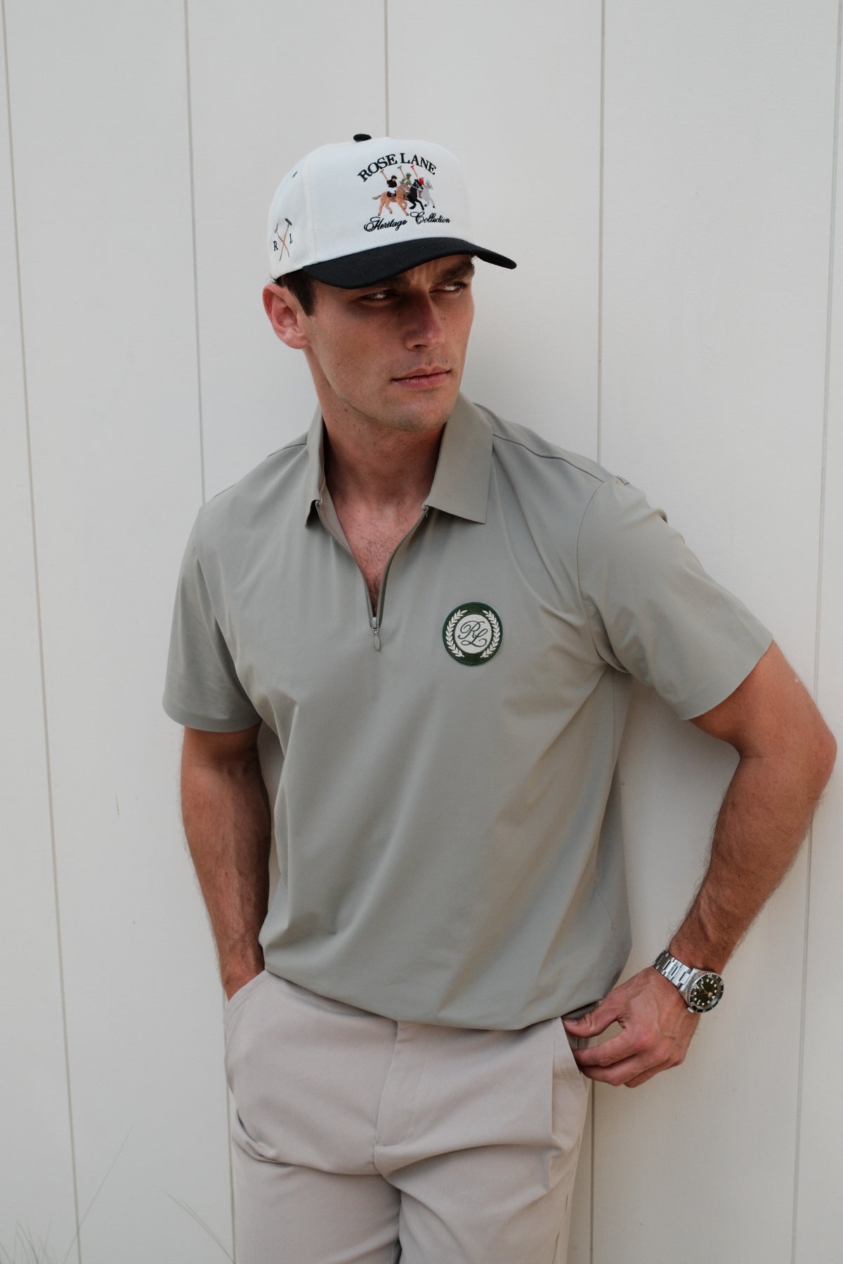 prestige quarter zip - sage green