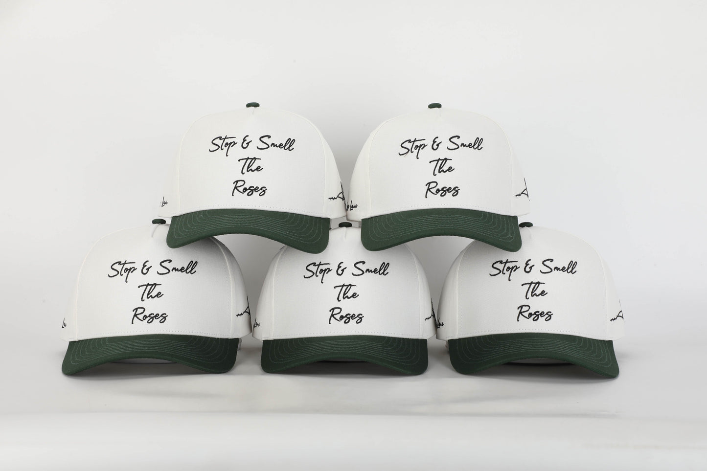 Stop & Smell The Roses Structured Hat Green/Off White