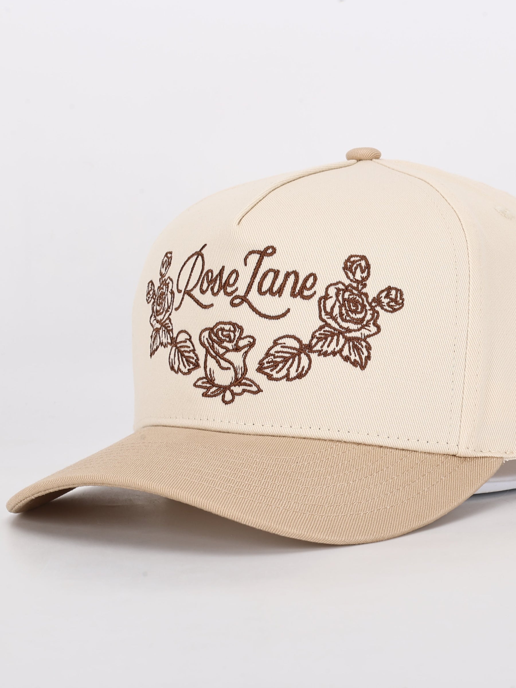 floral hat - beige