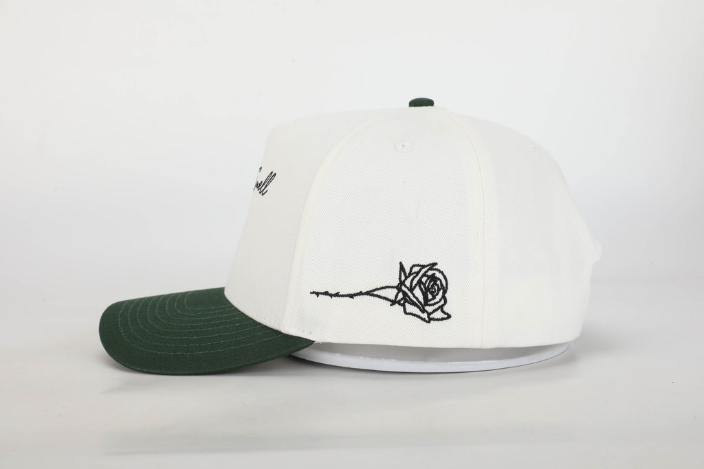 Stop & Smell The Roses Structured Hat Green/Off White