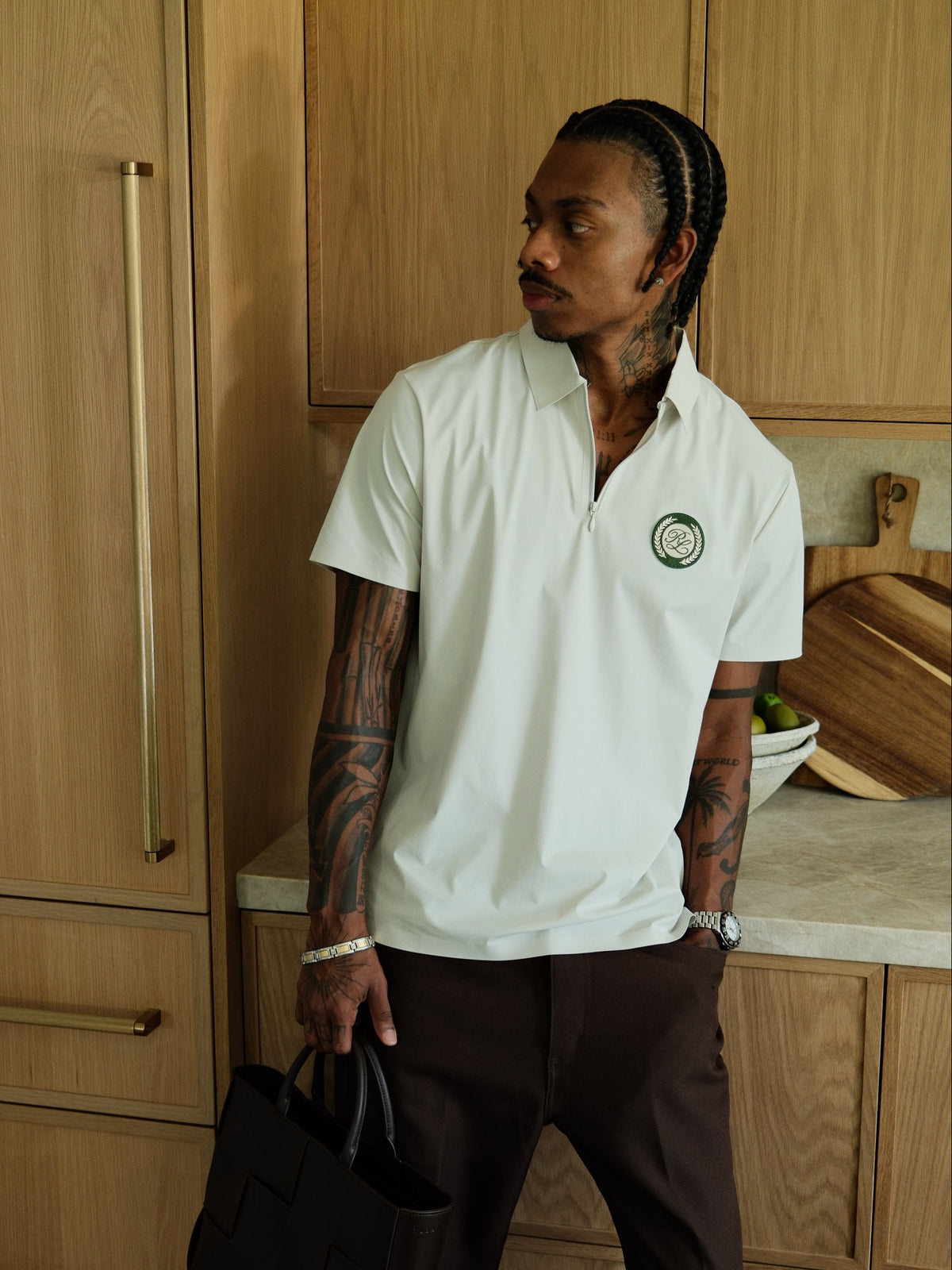 prestige quarter zip - ivory white