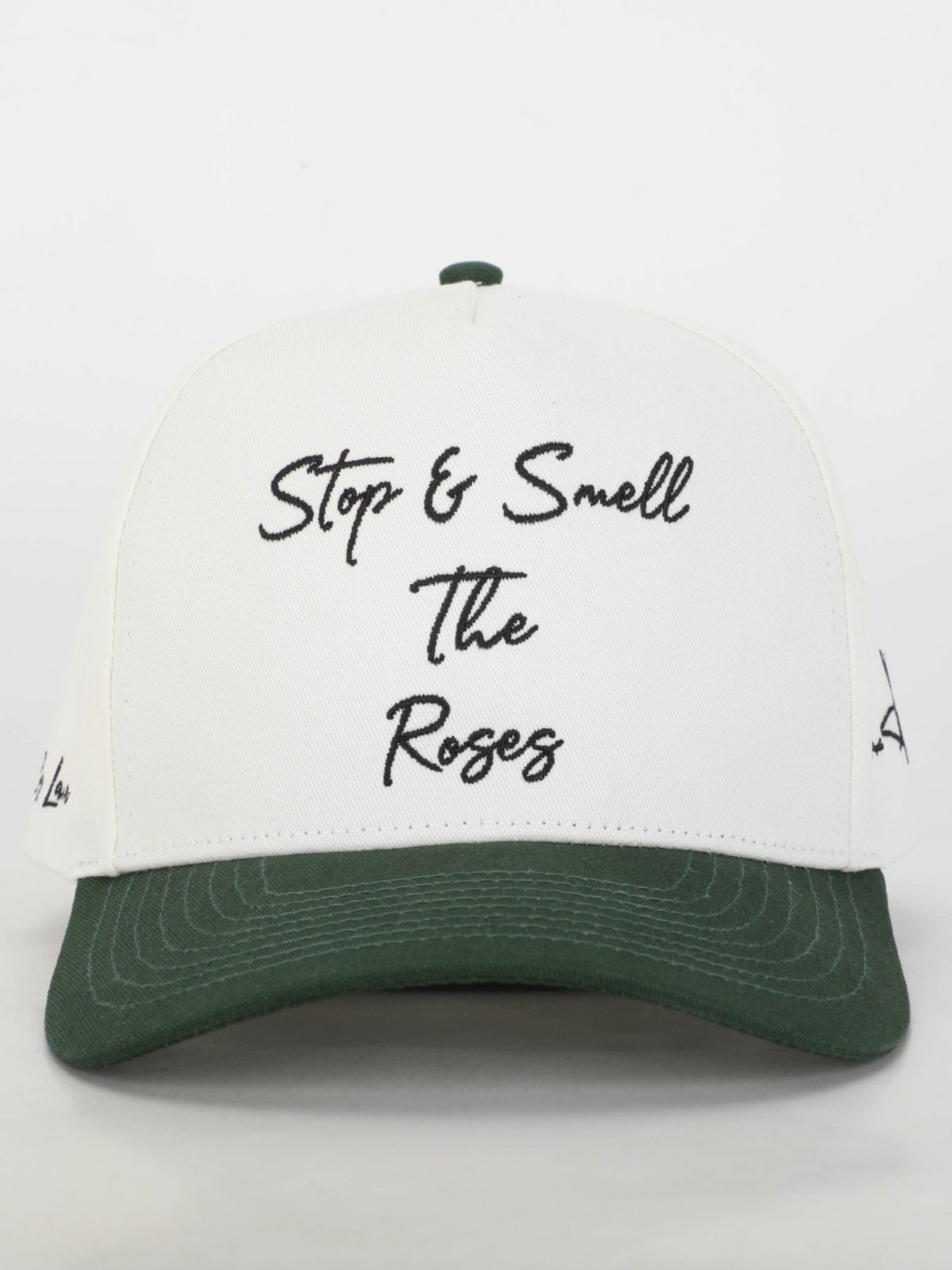 Stop & Smell The Roses Structured Hat Green/Off White