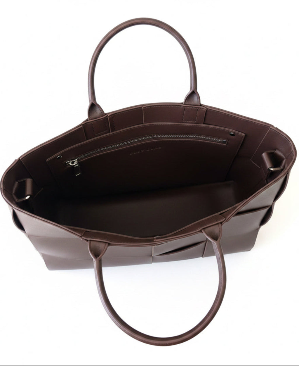 cafe racer woven genuine leather bag