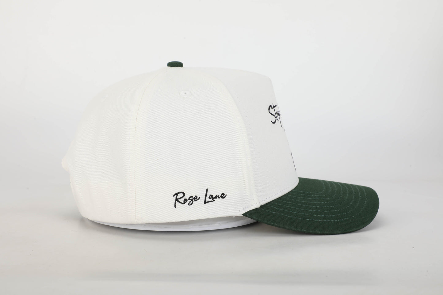 Stop & Smell The Roses Structured Hat Green/Off White