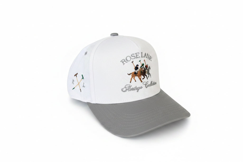 heritage hat - white/smoke gray