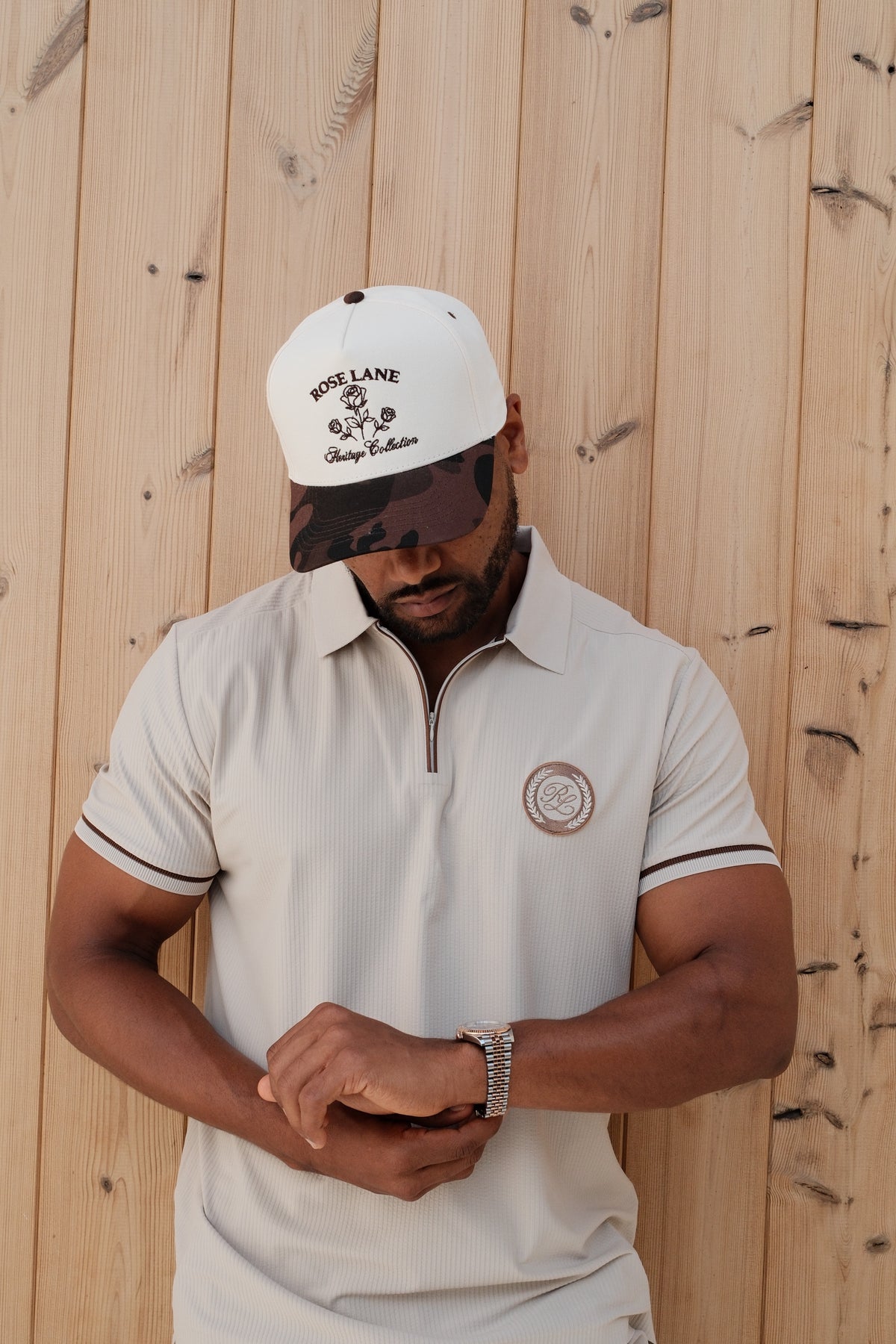 prestige ribbed quarter zip - oatmeal