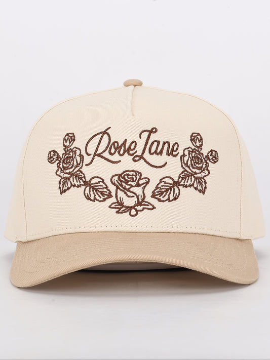 floral hat - beige