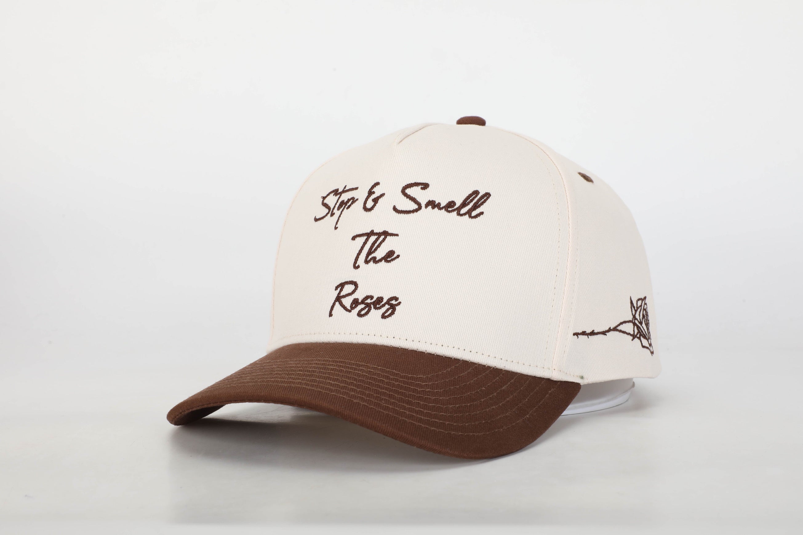 Stop & Smell The Roses Structured Hat Brown/Cream of