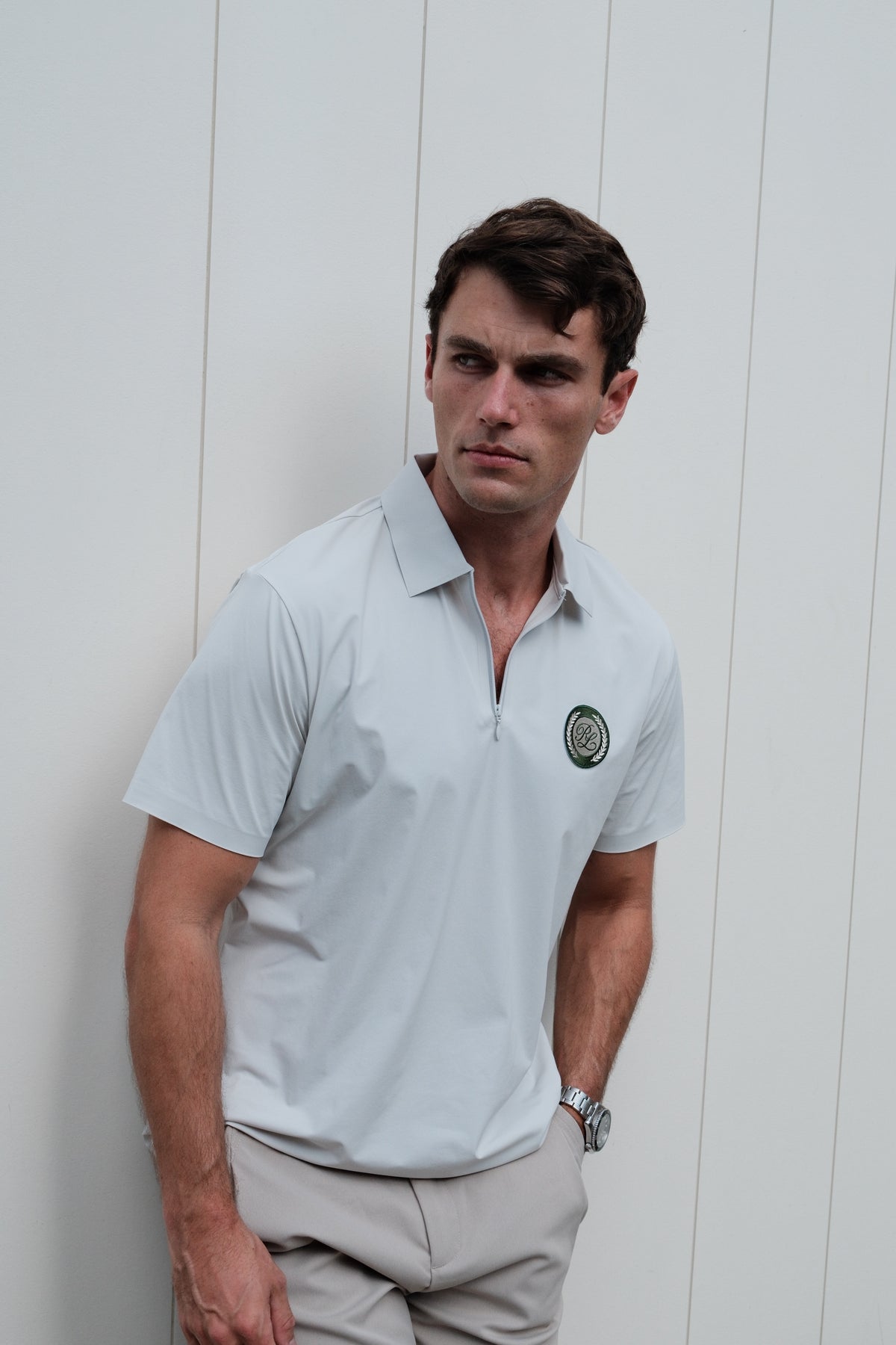 prestige quarter zip - ivory white