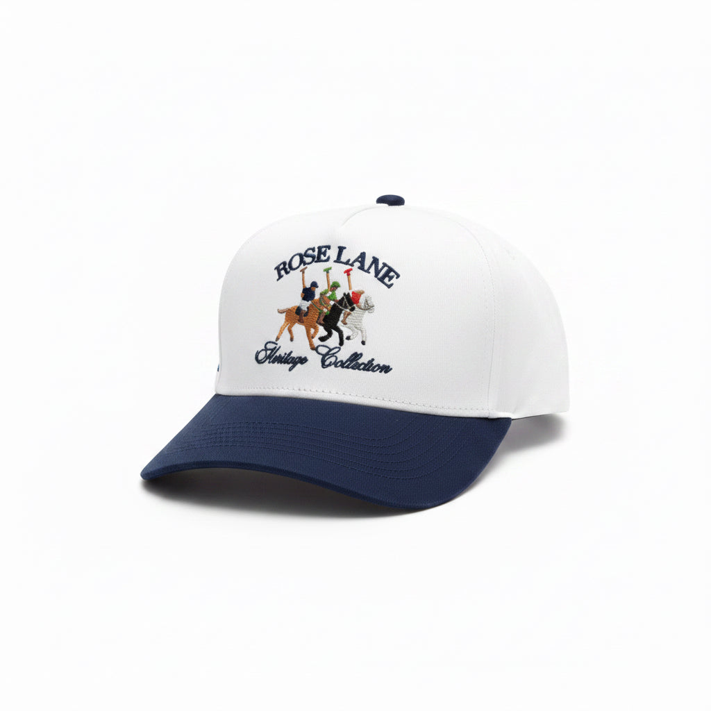 heritage hat - white/navy