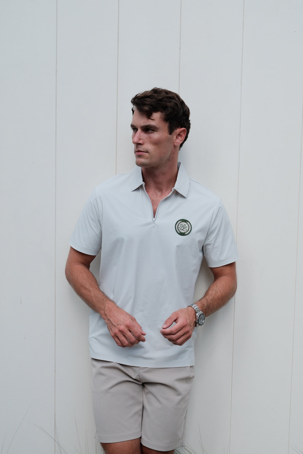 prestige quarter zip - ivory white