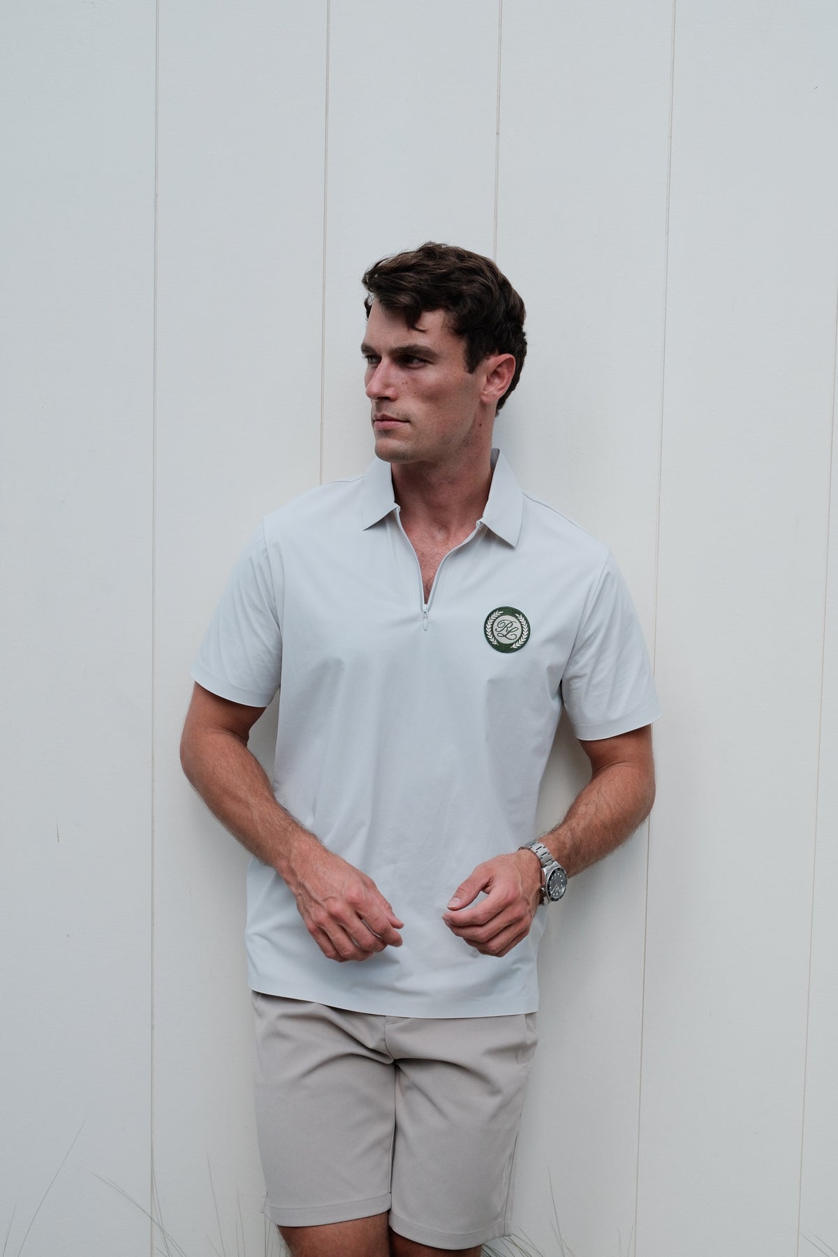 prestige quarter zip - ivory white