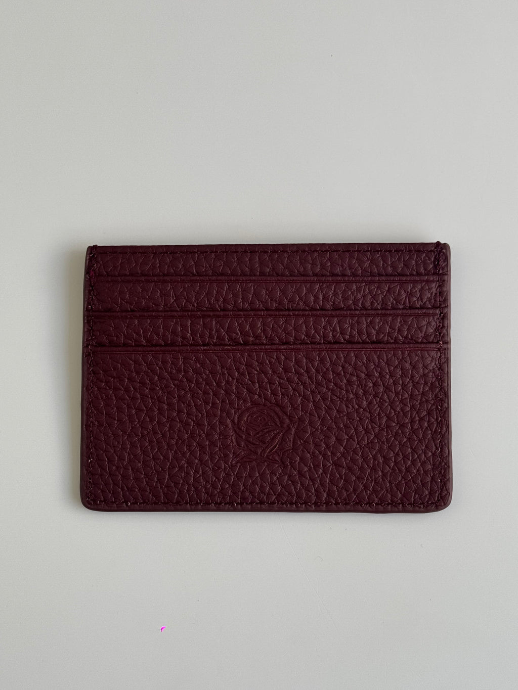 bordeaux leather card holder