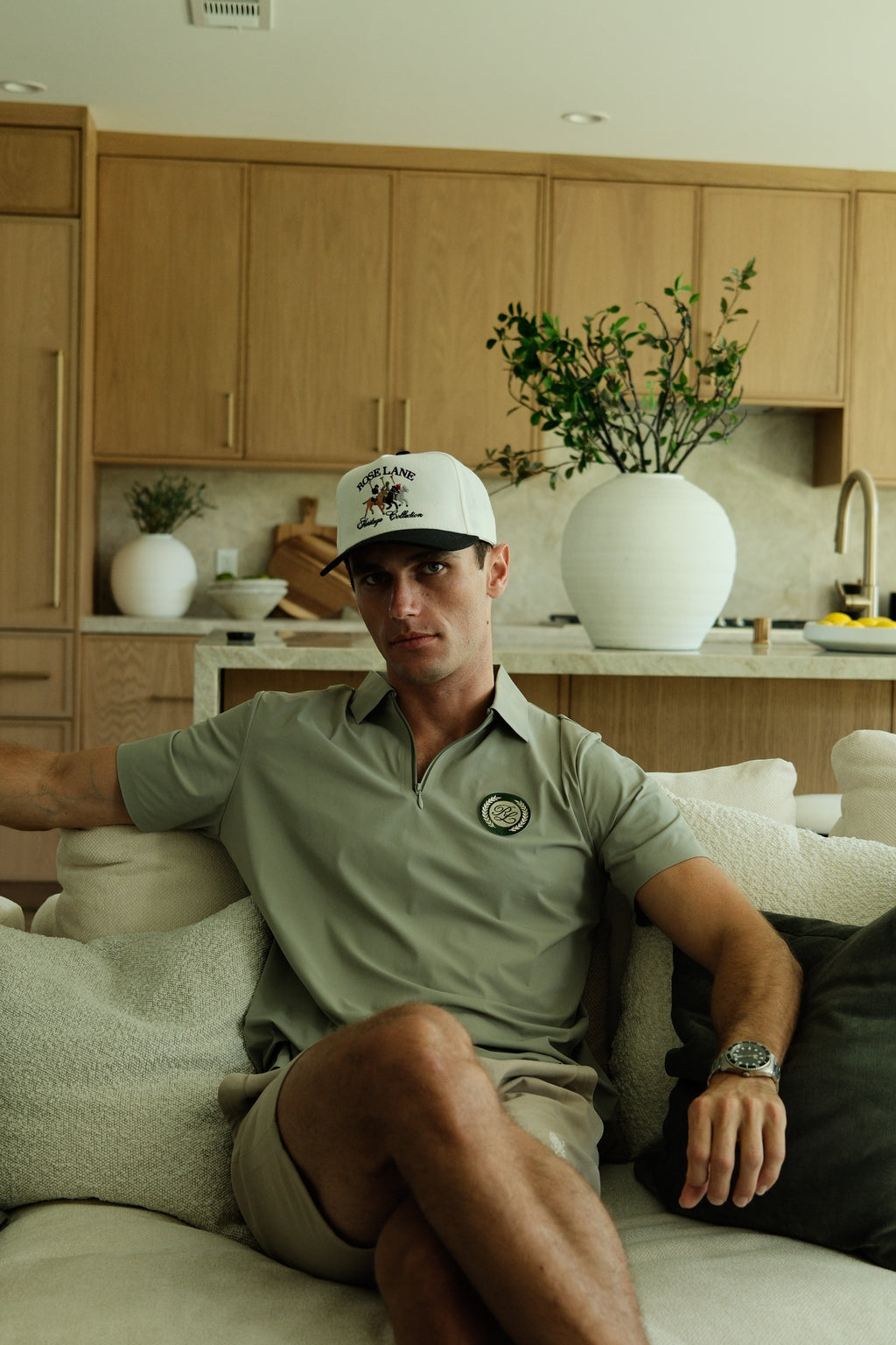 prestige quarter zip - sage green