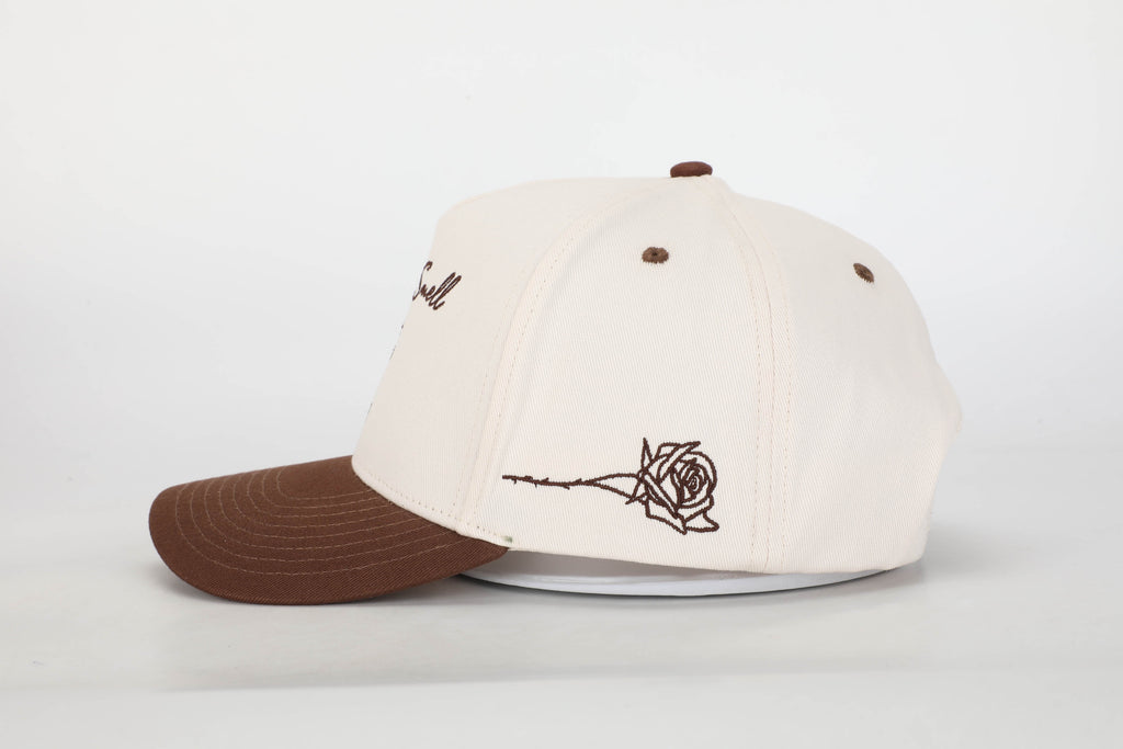 Stop & Smell The Roses Structured Hat Brown/Cream of