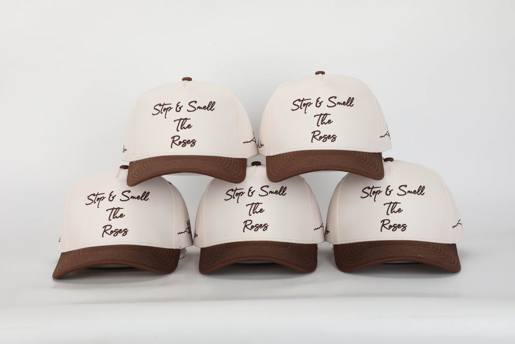 Stop & Smell The Roses Structured Hat Brown/Cream of
