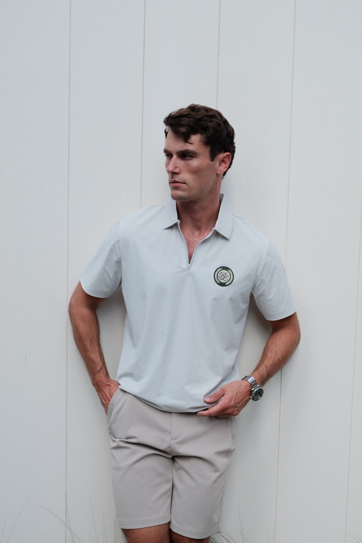 prestige quarter zip - ivory white