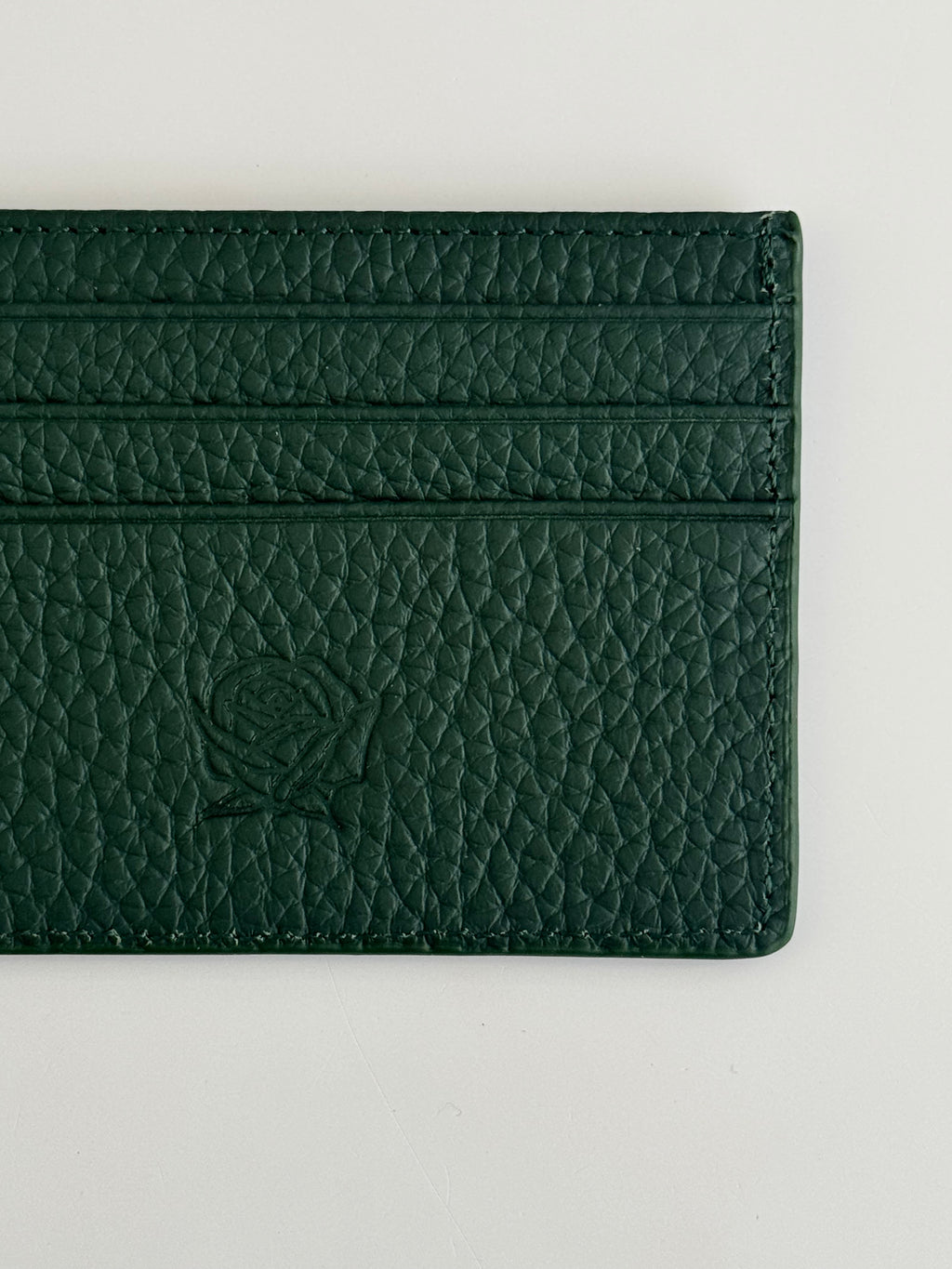 emerald leather card holder