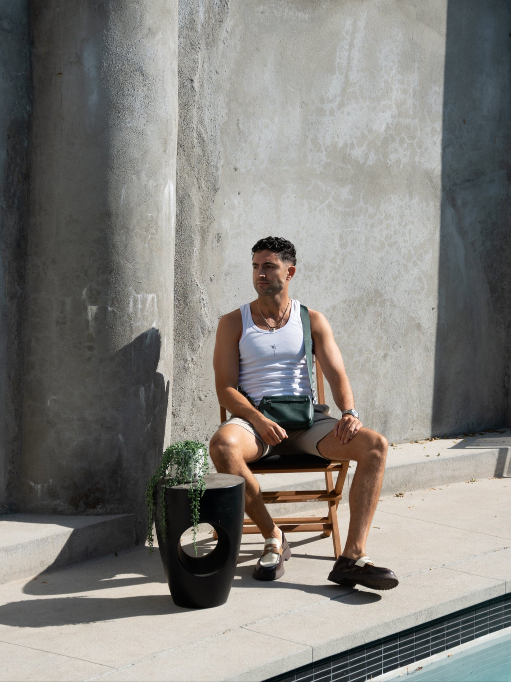 rose embroidered logo tank