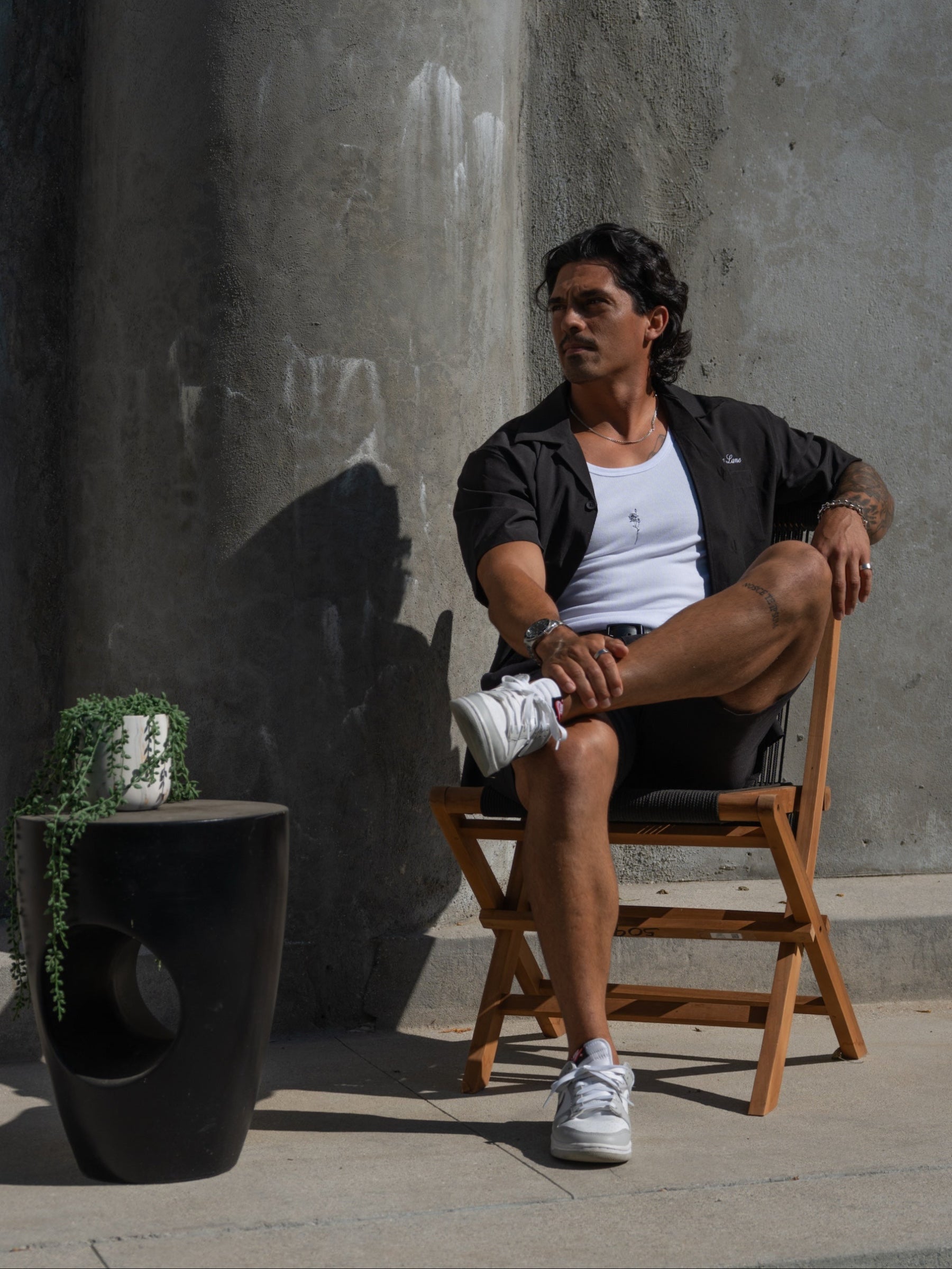 rose embroidered logo tank