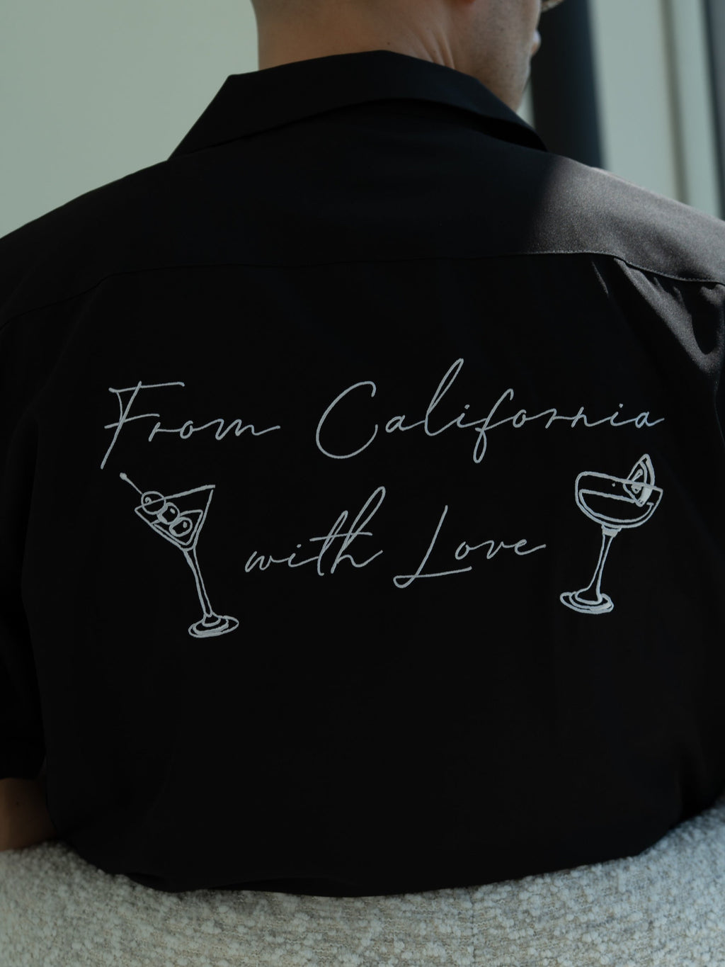 cubano black button down