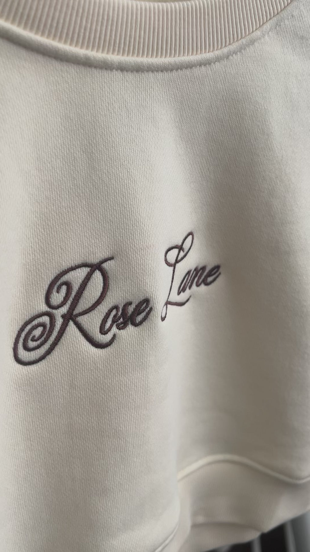 Cropped sweater - Cream/Chocolate