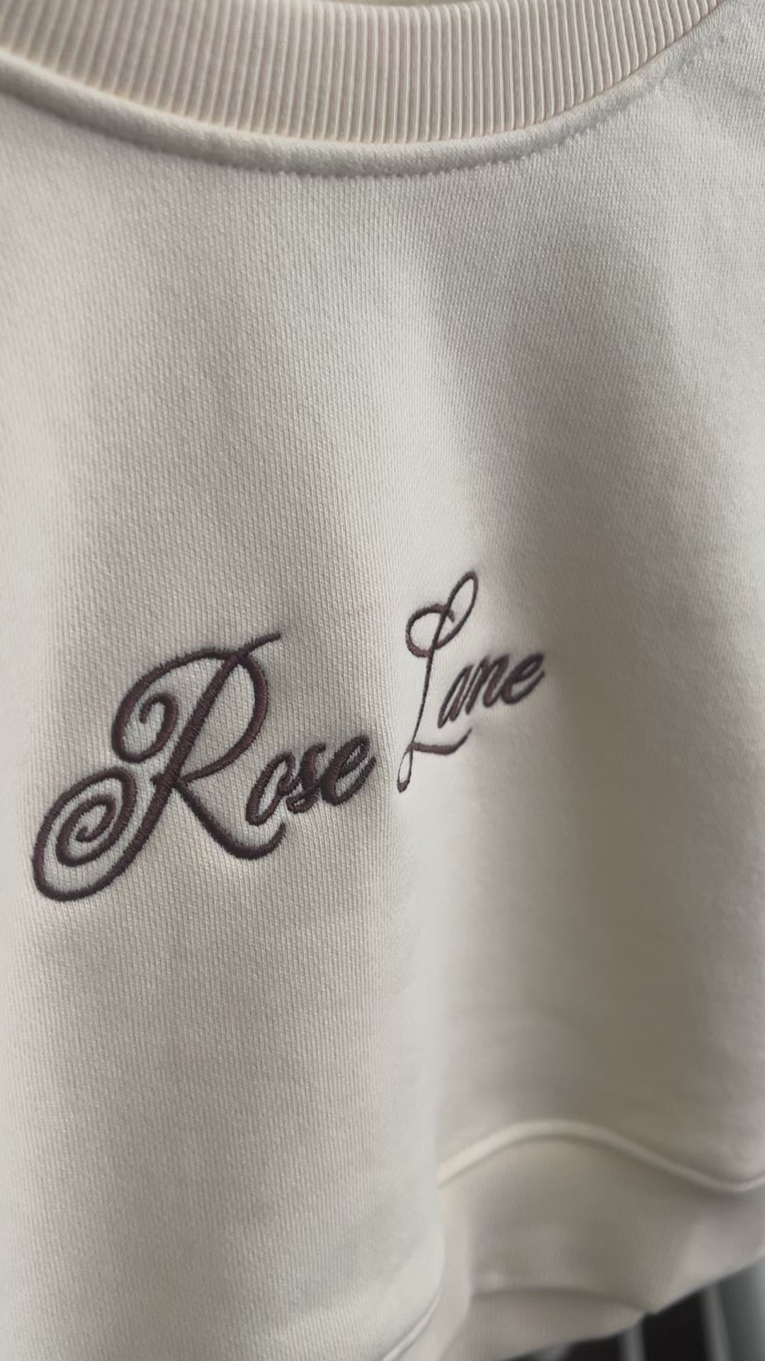 Cropped sweater - Cream/Chocolate